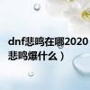 dnf悲鸣在哪2020（dnf悲鸣爆什么）