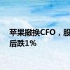 苹果撤换CFO，股价盘后跌1%