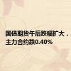 国债期货午后跌幅扩大，30年期主力合约跌0.40%