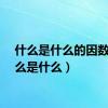 什么是什么的因数（什么是什么）