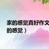 家的感觉真好作文（家的感觉）