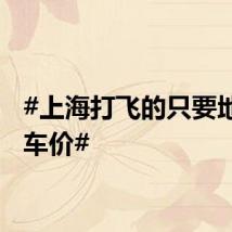 #上海打飞的只要地面快车价#