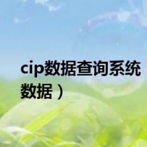 cip数据查询系统(cip数据)