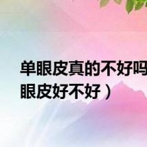 单眼皮真的不好吗（单眼皮好不好）
