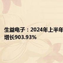 生益电子:2024年上半年净利润增长903.93%