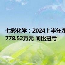 七彩化学：2024上半年净利润6778.52万元 同比扭亏