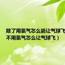 除了用氢气怎么能让气球飞起来（不用氢气怎么让气球飞）