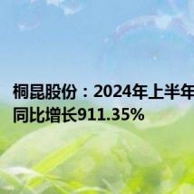 桐昆股份:2024年上半年净利润同比增长911.35%
