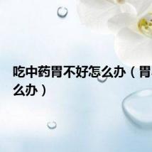 吃中药胃不好怎么办（胃不好怎么办）