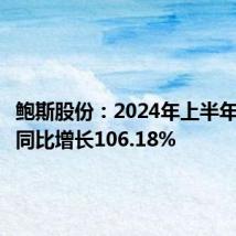 鲍斯股份:2024年上半年净利润同比增长106.18%