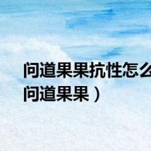 问道果果抗性怎么加（问道果果）