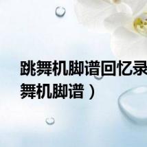 跳舞机脚谱回忆录（跳舞机脚谱）