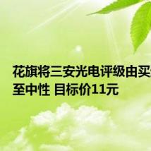 花旗将三安光电评级由买进下调至中性 目标价11元