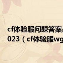 cf体验服问题答案最新2023(cf体验服wg)
