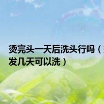 烫完头一天后洗头行吗(烫完头发几天可以洗)