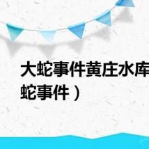 大蛇事件黄庄水库（大蛇事件）
