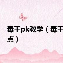 毒王pk教学（毒王pk加点）