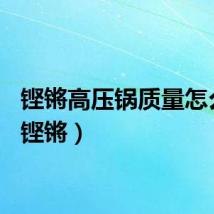 铿锵高压锅质量怎么样（铿锵）