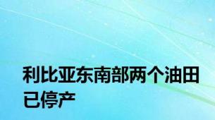 利比亚东南部两个油田已停产