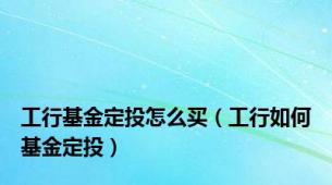 工行基金定投怎么买（工行如何基金定投）