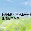 长高电新：2024上半年净利润同比增长42.84%