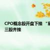 CPO概念股开盘下挫 “易中天”三股齐挫