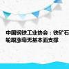 中国钢铁工业协会：铁矿石价格此轮跟涨毫无基本面支撑