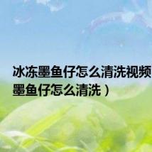 冰冻墨鱼仔怎么清洗视频(冰冻墨鱼仔怎么清洗)