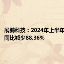 展鹏科技:2024年上半年净利润同比减少88.36%