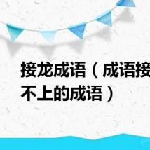 接龙成语（成语接龙接不上的成语）