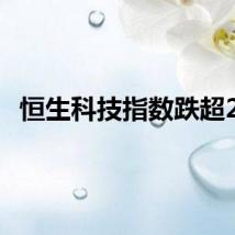 恒生科技指数跌超2%