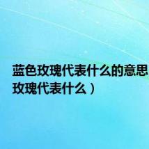 蓝色玫瑰代表什么的意思(蓝色玫瑰代表什么)