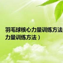 羽毛球核心力量训练方法(核心力量训练方法)