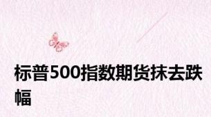 标普500指数期货抹去跌幅