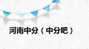 河南中分（中分吧）