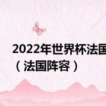 2022年世界杯法国阵容(法国阵容)