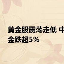 黄金股震荡走低 中金黄金跌超5%