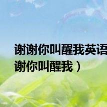 谢谢你叫醒我英语(谢谢你叫醒我)