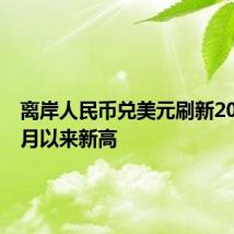 离岸人民币兑美元刷新2023年6月以来新高