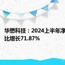 华懋科技:2024上半年净利润同比增长71.87%
