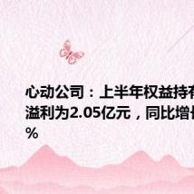 心动公司:上半年权益持有人应占溢利为2.05亿元,同比增长143.8%