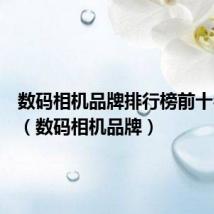 数码相机品牌排行榜前十名价格(数码相机品牌)