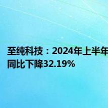 至纯科技:2024年上半年净利润同比下降32.19%