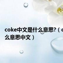 coke中文是什么意思?(coke什么意思中文)