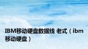 IBM移动硬盘数据线 老式（ibm移动硬盘）