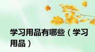 学习用品有哪些（学习用品）