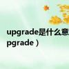 upgrade是什么意思（upgrade）