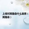 上线对其隐身什么意思（上线对其隐身）