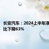 长安汽车：2024上半年净利润同比下降63%
