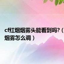 cf红烟烟雾头能看到吗?(cf红色烟雾怎么调)